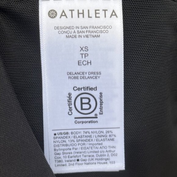 ATHLETA NWT Women's Delancey Dress Black Knit Fully Lined Mock Neck XS MSRP $159 - Picture 11 of 16